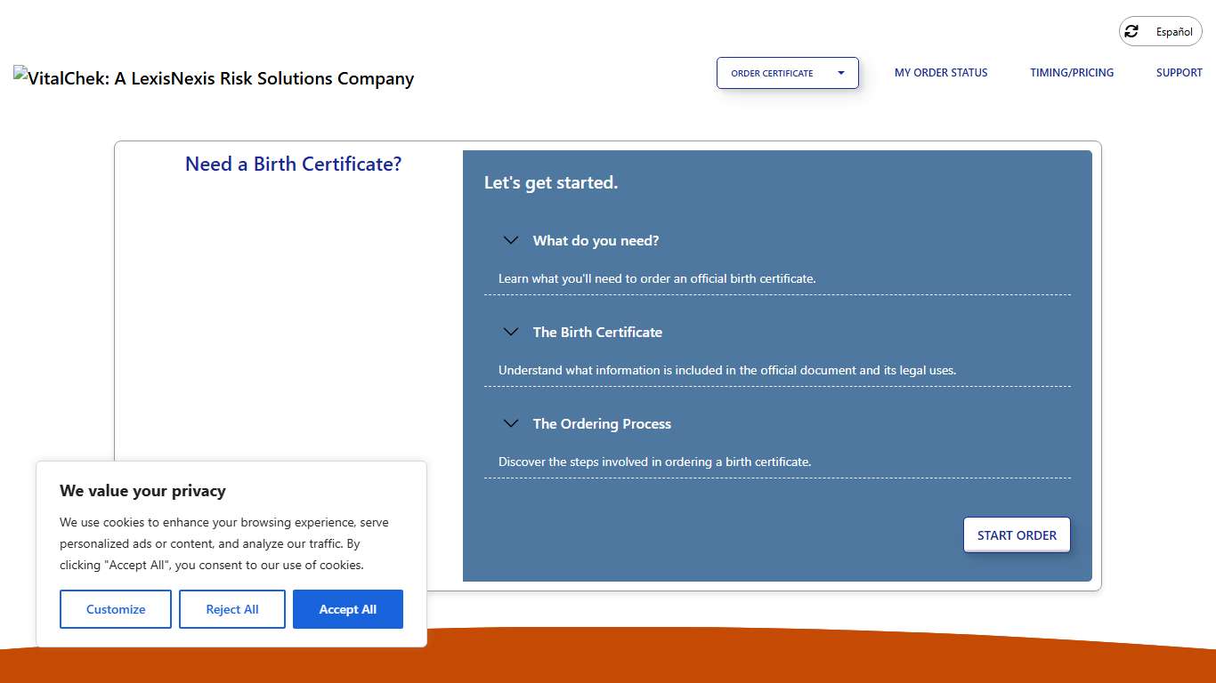 Order Birth Certificates Online | VitalChek